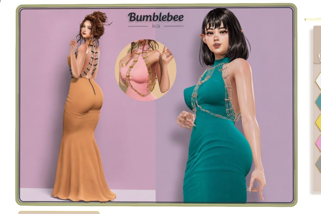 Kia Dress - GenX/Inithium/Legacy/MaitreyaX/Reborn/Slink+mods, L$250 each/L$1299 each FP/L$2899 MP