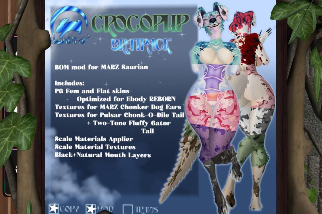 Crocopup Modkit - BOM, L$599 each/L$4000 FP