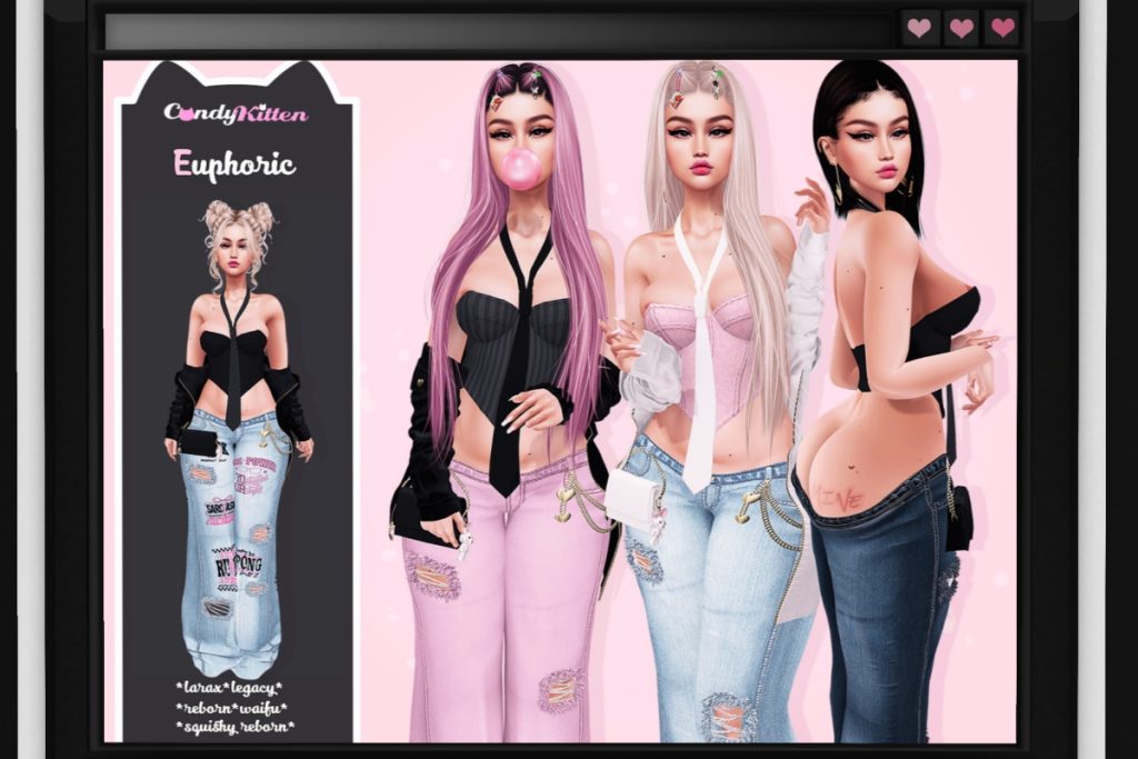 Euphoric Top, Jacket and Jeans - Legacy/MaitreyaX/Reborn/+mods, L$280-L$340 each/L$800-L$1388 each FP/L$2500 MP