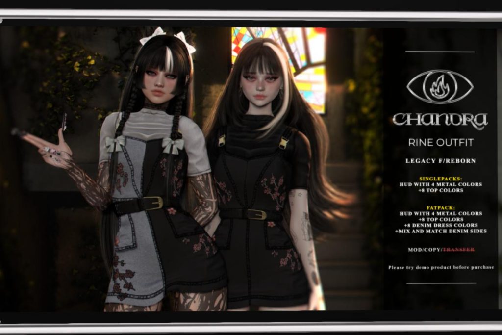 Rine Outfit - Legacy/Reborn, L$288 each/L$1588 FP
