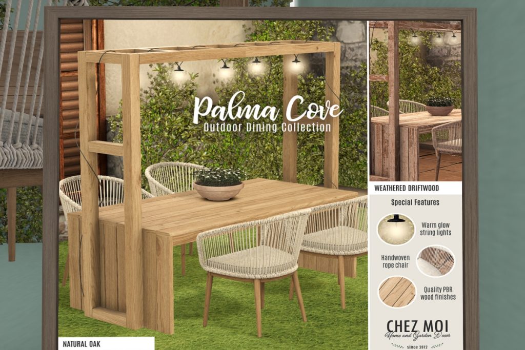 Palma Cove Collection, L$440 | Palm Cove Planter, L$72