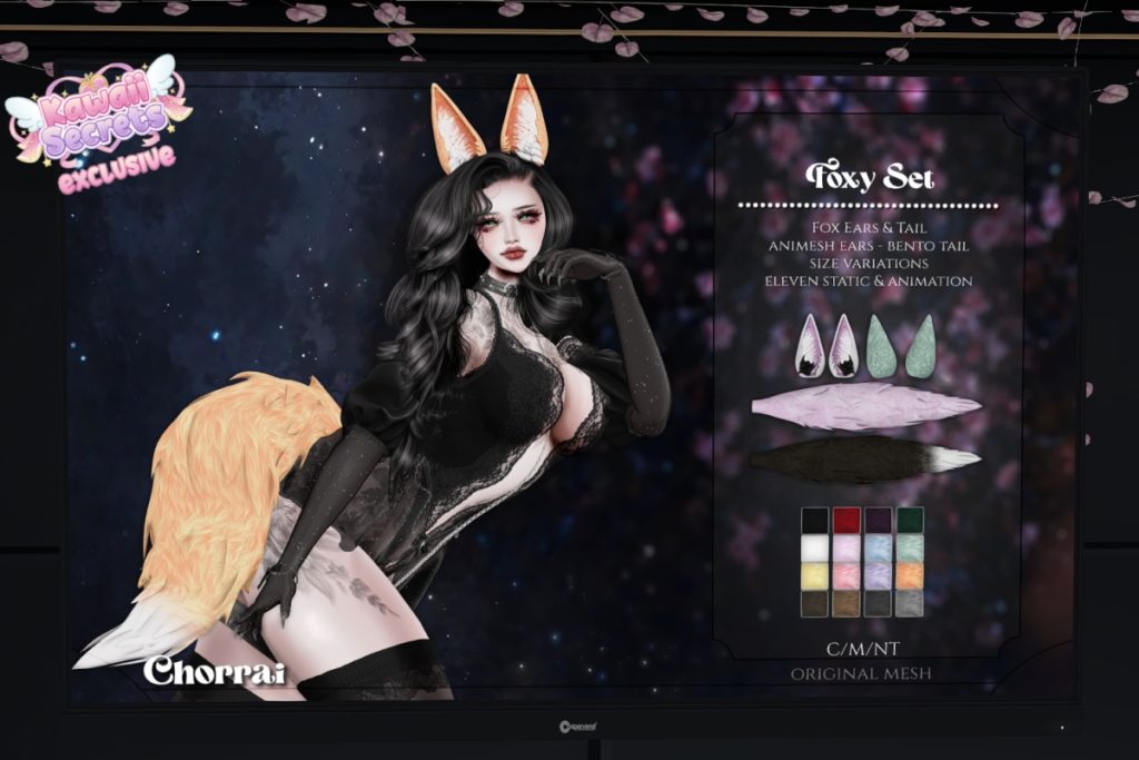 Foxy Set Ears &amp; Tail, L$449