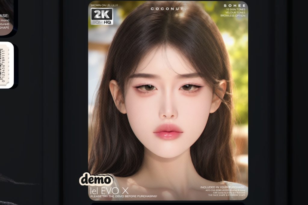 Sohee Skin - EvoX, L$630 each/L$5850 FP