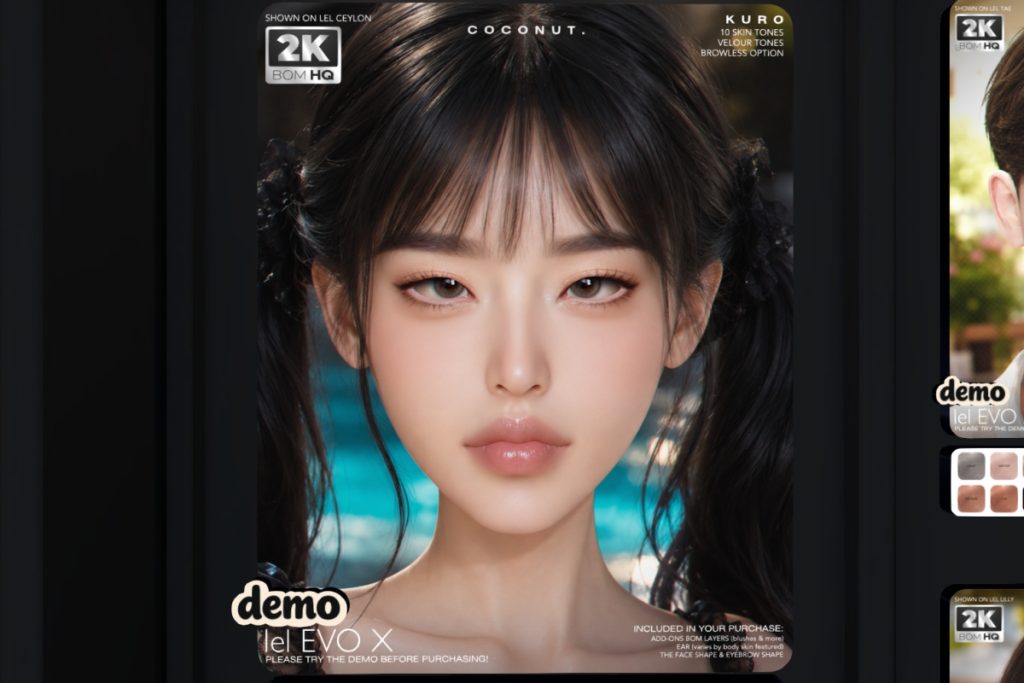 Kuro Skin - EvoX, L$630 each/L$5850 FP