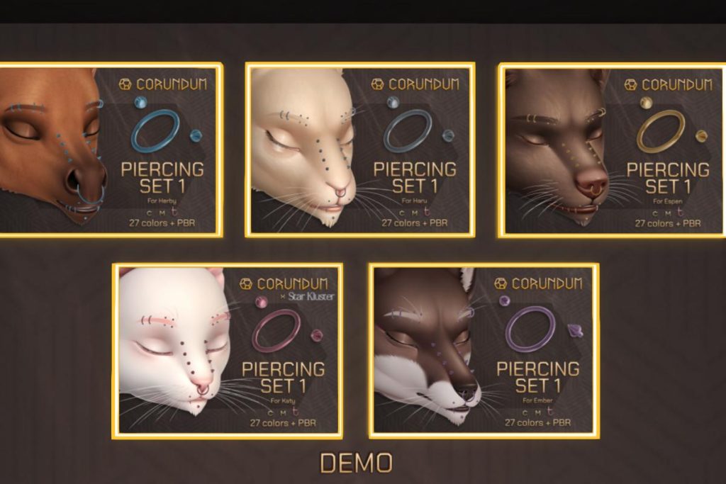 Piercing Set #1 - See AD for Fits, L$399 each