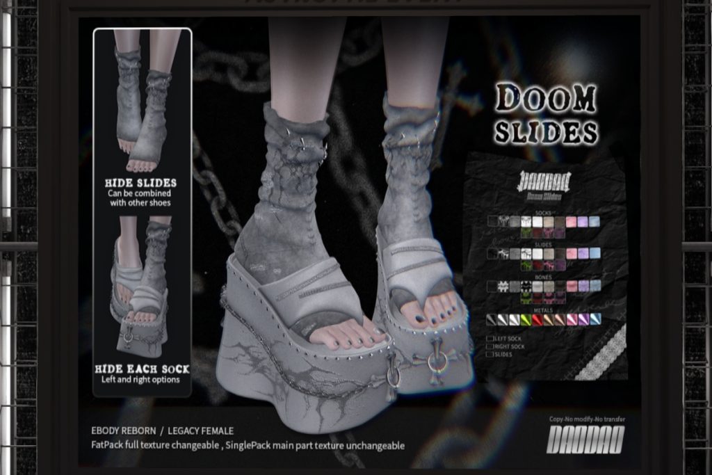 Doom Slides - Legacy/Reborn, L$349 each/L$773 FP