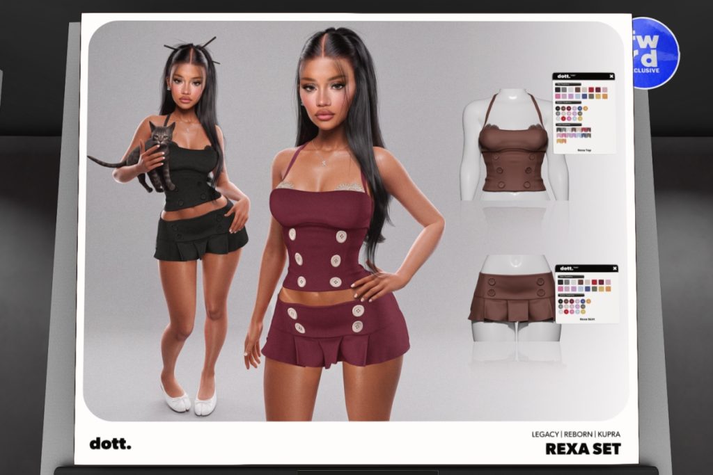 Rexa Top &amp; Skirt - Inithium/Legacy/Reborn, L$349 each/L$1099 each FP