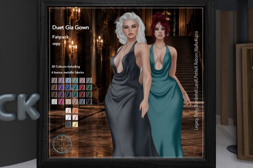 Gia Gown - Inithium/Legacy/MaitreyaX/Reborn/+mods, L$144 each/L$1599 FP