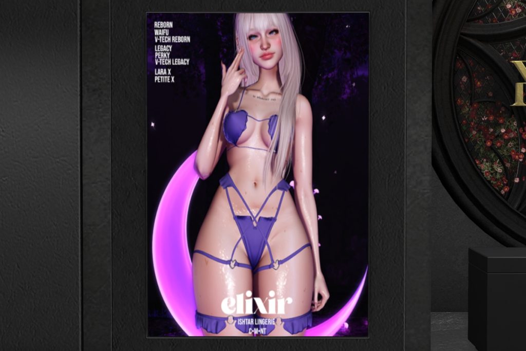 Ishtar Lingerie - Legacy/MaitreyaX/Reborn/+mods	<a href="https://maps.secondlife.com/secondlife/Roslyn%20Rue/122/130/23" target="_blank">Teleport</a>