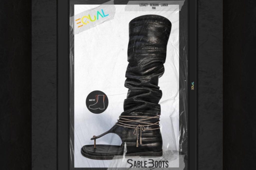 Sable Boots - Legacy/MaitreyaX/Reborn, L$288 each/L$1088 FP