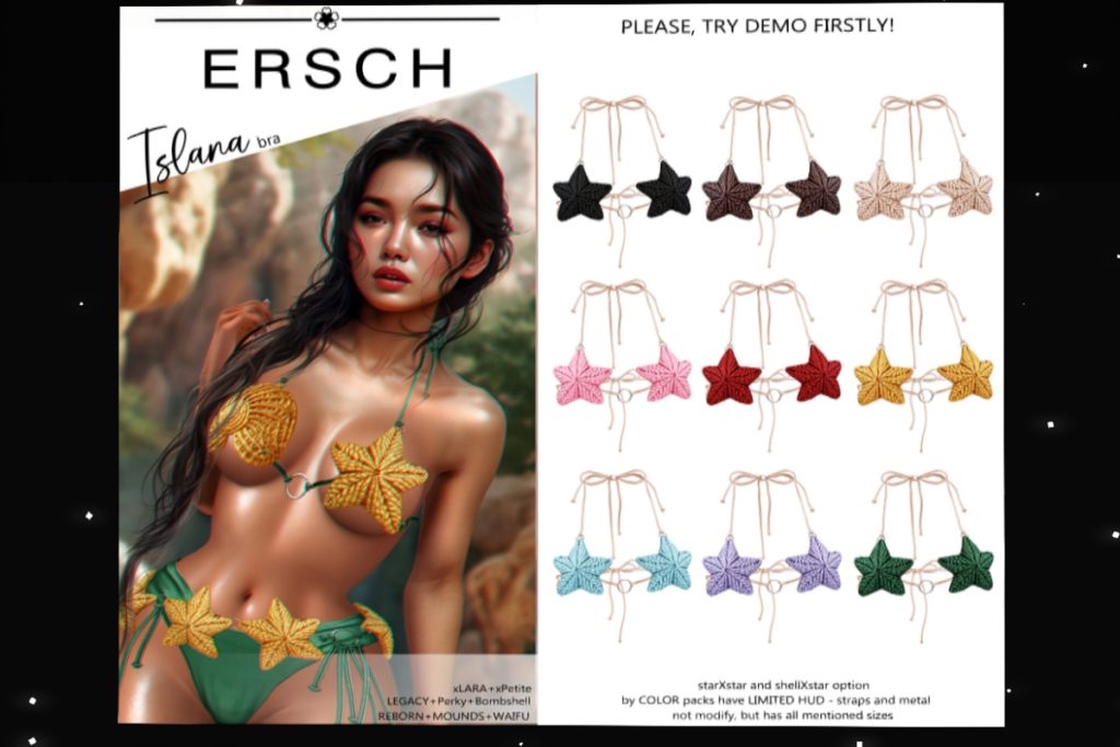 Islana Bra - Legacy/MaitreyaX/Reborn/+mods, L$249 each/L$999 FP