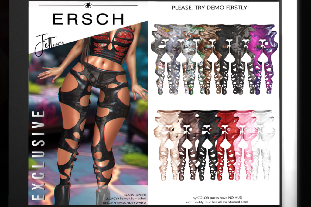 Jett Pants - Legacy/MaitreyaX/Reborn/+mods, L$199 each/L$999 FP