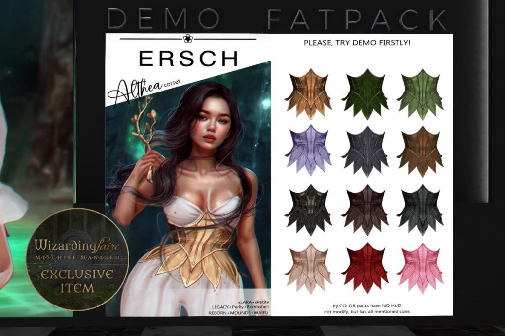 Althea Corset - Legacy/MaitreyaX/Reborn/+mods, L$249 each/L$999 FP