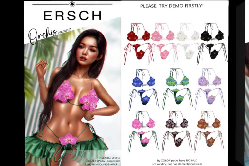 Orchis Swimsuit - Legacy/MaitreyaX/Reborn/+mods, L$188 each/L$1088 FP