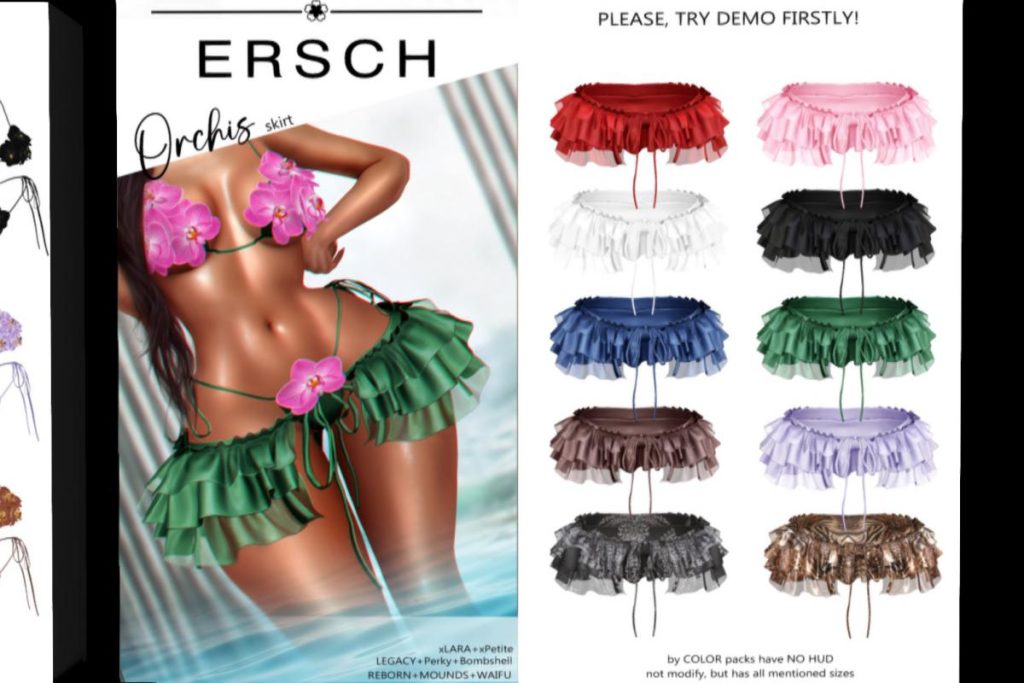 Orchis Skirt - Legacy/MaitreyaX/Reborn/+mods, L$188 each/L$1088 FP