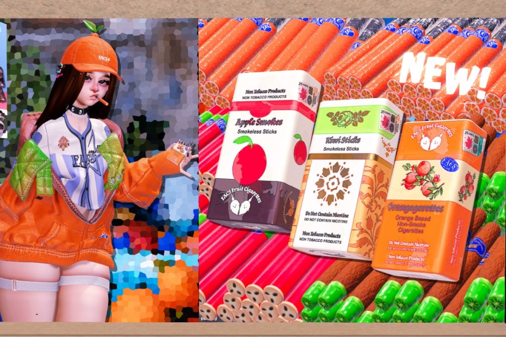 Fruit Cigarettes, L$50 each/L$125 FP