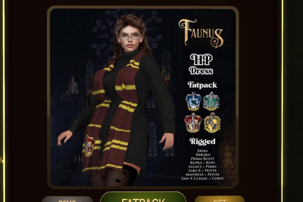 HP Dress - Erika/GenX/Inithium/Legacy/MaitreyaX/Prima Busty/Reborn/+mods, L$490