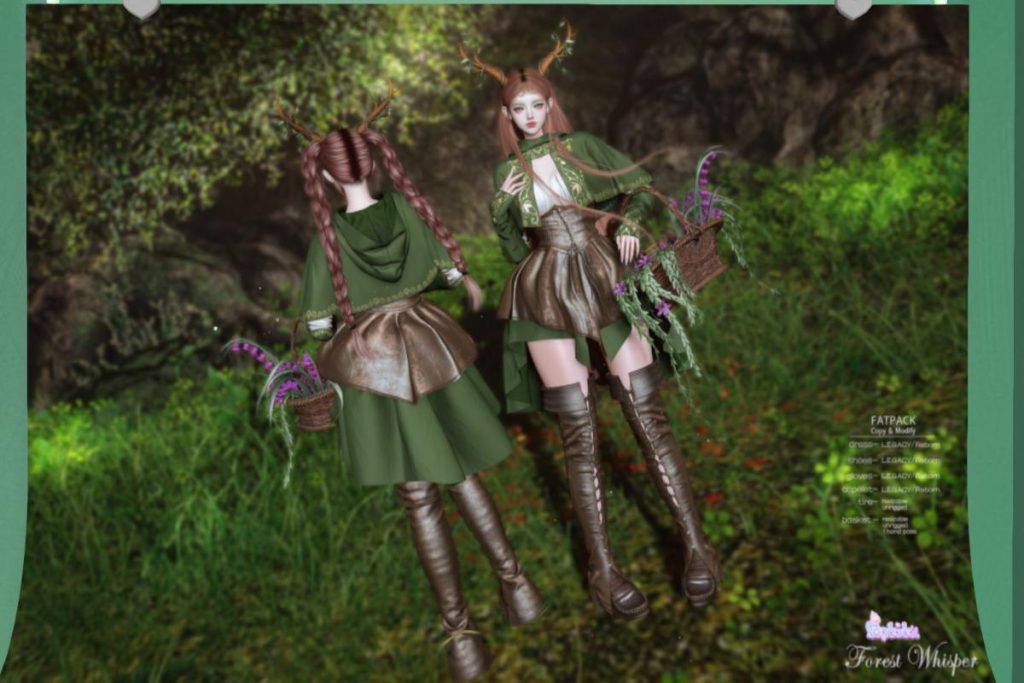 Forest Whisper Set - Legacy/Reborn, L$250-L$388 each/L$888-L$1488 each FP/L$3488 MP