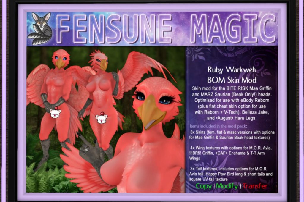 Ruby Warkweh Modkit - BOM, L$383 each/L$3060 FP