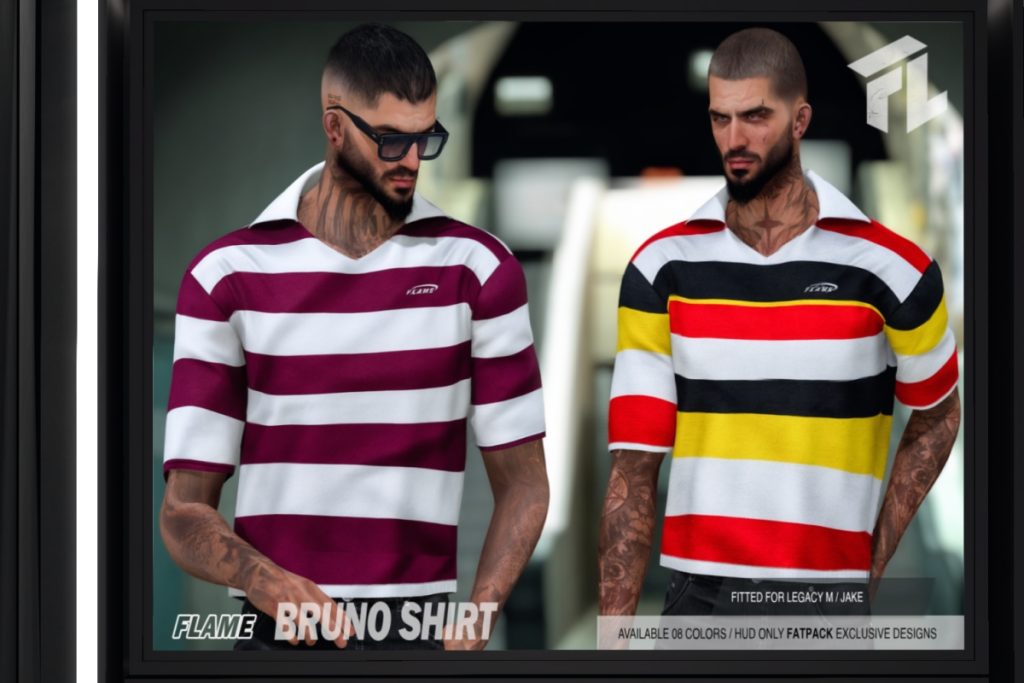 Bruno Shirt - Jake/Legacy/+mods, L$299 each/L$999