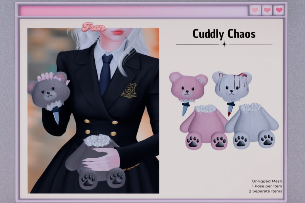 Cuddle Chaos, L$250 each