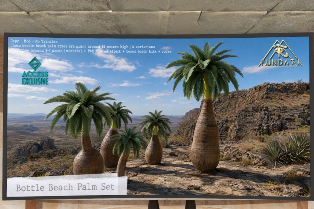 Bottle Beach Palm Set, L$299