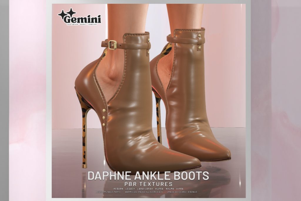 Daphne Ankle Boots - Inithium/Legacy/Maitreya/Nhumana/Reborn/+mods, L$499 each/L$699 FP