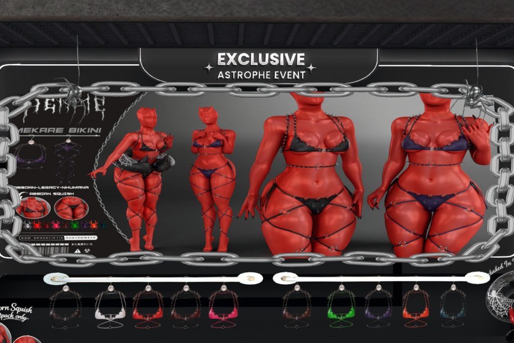 Mekane Bikini - Legacy/Nhumana/Reborn/+mods, L$150 each/L$1500