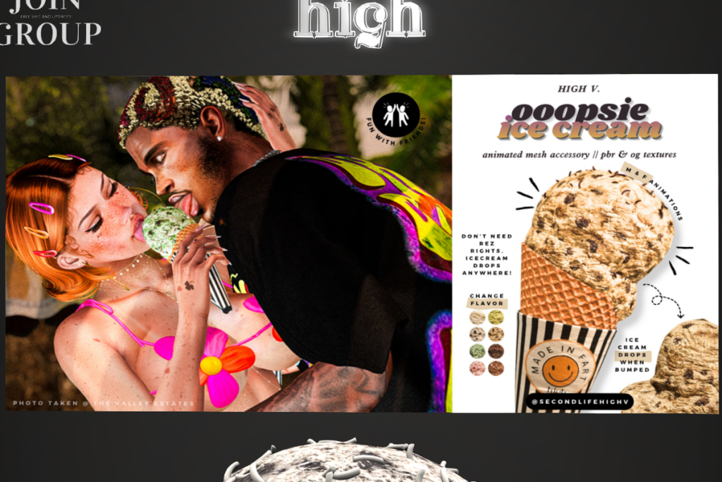 Oopsie Ice Cream, L$399 each