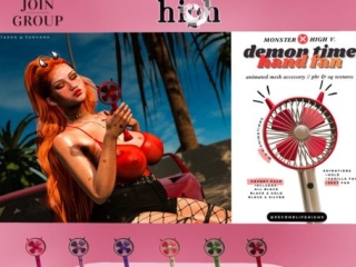 Demon Time Hand Fan, L$399 each/L$799 each FP