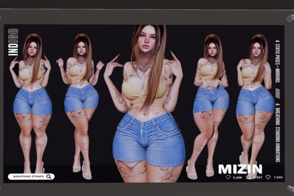 Mizin Breathing Stands and Static Poses, L$299