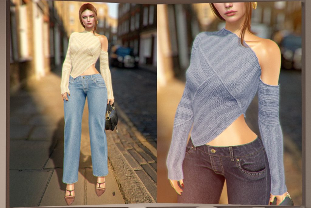 Maris Asymmetrical Knit Top - Legacy/MaitreyaX/Reborn/+mods,L$295 each/L$1195 FP