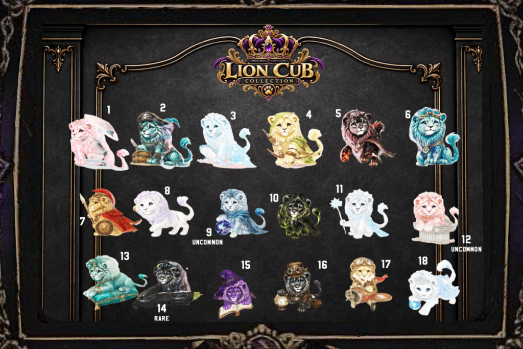 Lion Cub Collection, L$75 per play