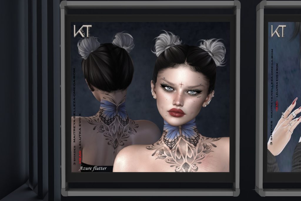 Azure Flutter Tattoo - Belleza/BOM/EvoX/Maitreya/Omega, L$250