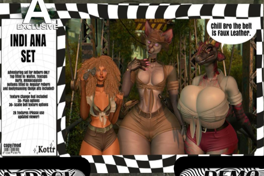 Indi Ana Set - See AD for Fits, L$899 each/L$1500 FP