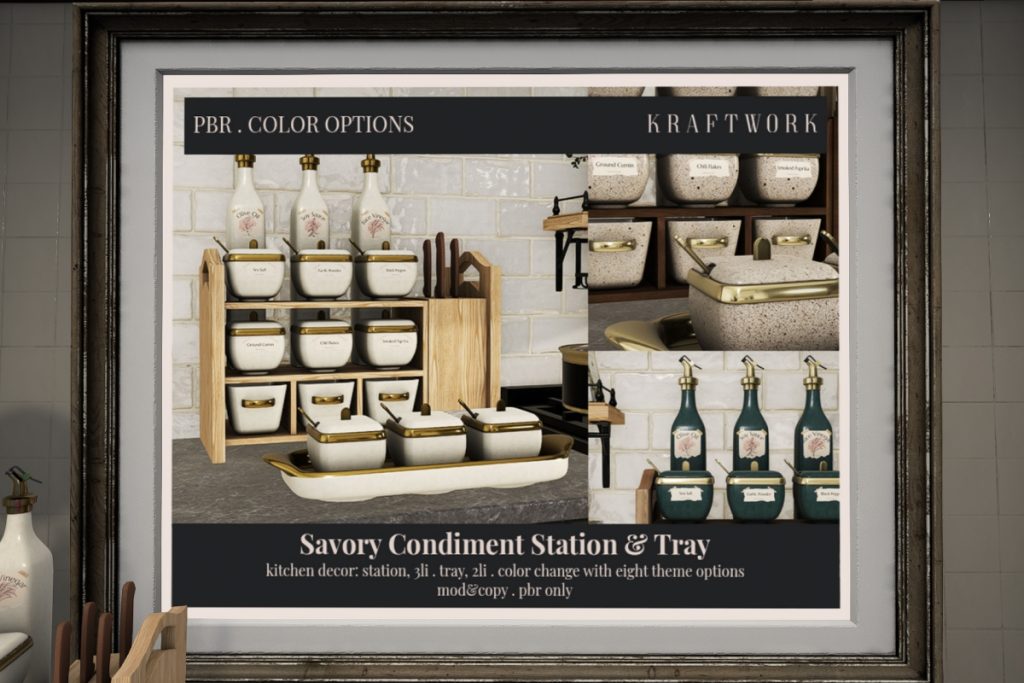 Savory Condiment Station &amp; Tray, L$349