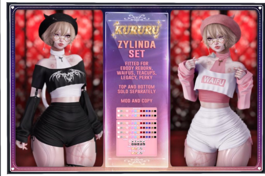 Zylinda Set - Legacy/Reborn/+mods, L$388 each/L$1588 FP