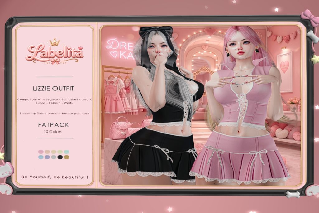 Lizzie Outfit - Inithium/Legacy/MaitreyaX/Reborn/+mods, L$180 each/L$510 FP