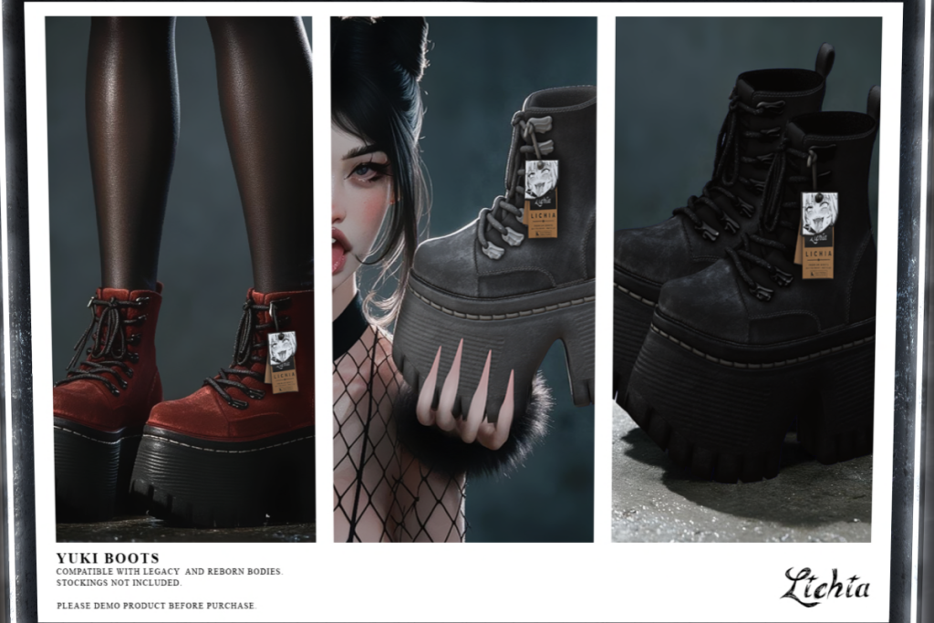 Yuki Boots - Legacy/Reborn, L$250 each/L$899 FP