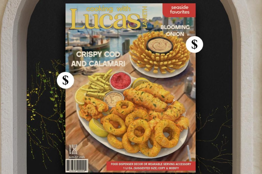 Crispy Cod &amp; Calamari, L$349 | Blooming Onion, L$199