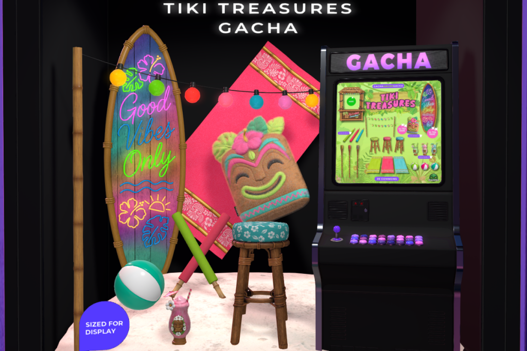 Tiki Treasures Gacha, L$75 per play