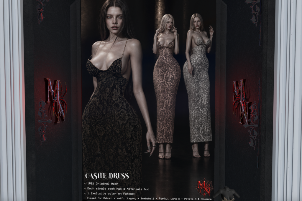 Castle Dress - Legacy/MaitreyaX/Nhumana/Reborn/+mods, L$350 each/L$2050 FP