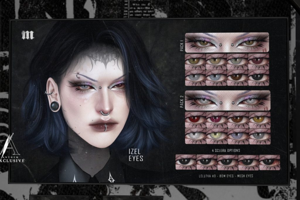 Izel Eyes - BOM/EvoX/Mesh, L$400 each/L$700 FP