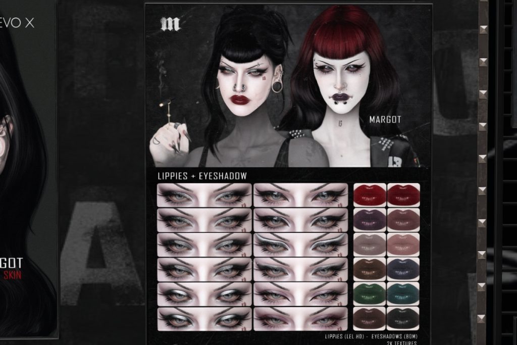 Margot Eyeshadows+Lippies - EvoX, L$350 each