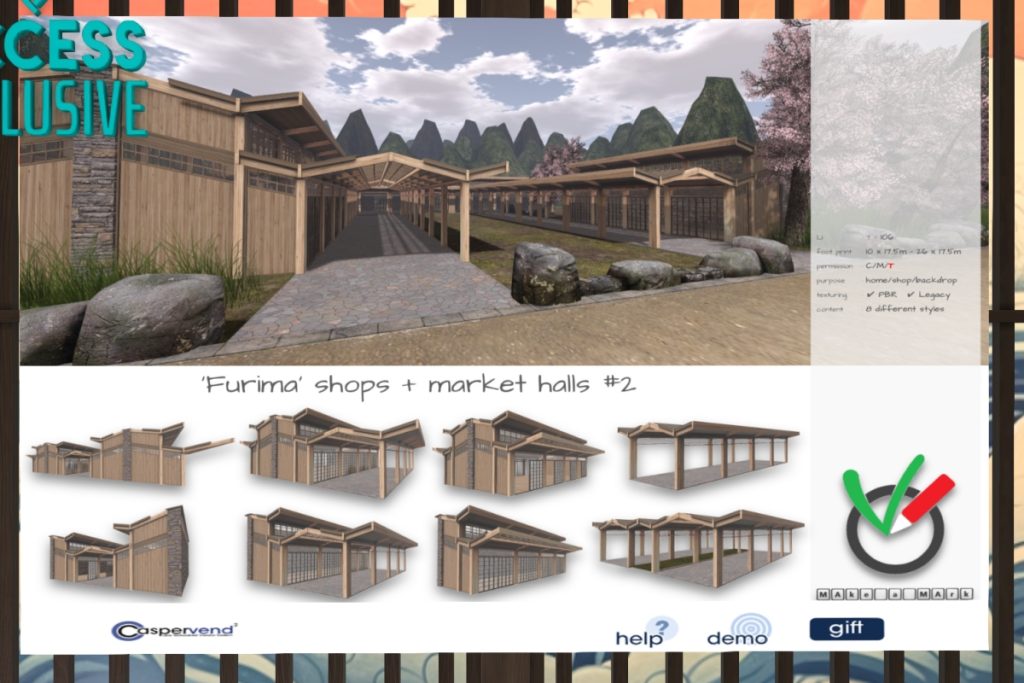 Furima Shops + Market Stalls, L$349