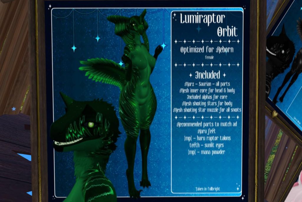 Lumiraptor Orbit Modkit - BOM, L$725 each/L$1500 FP