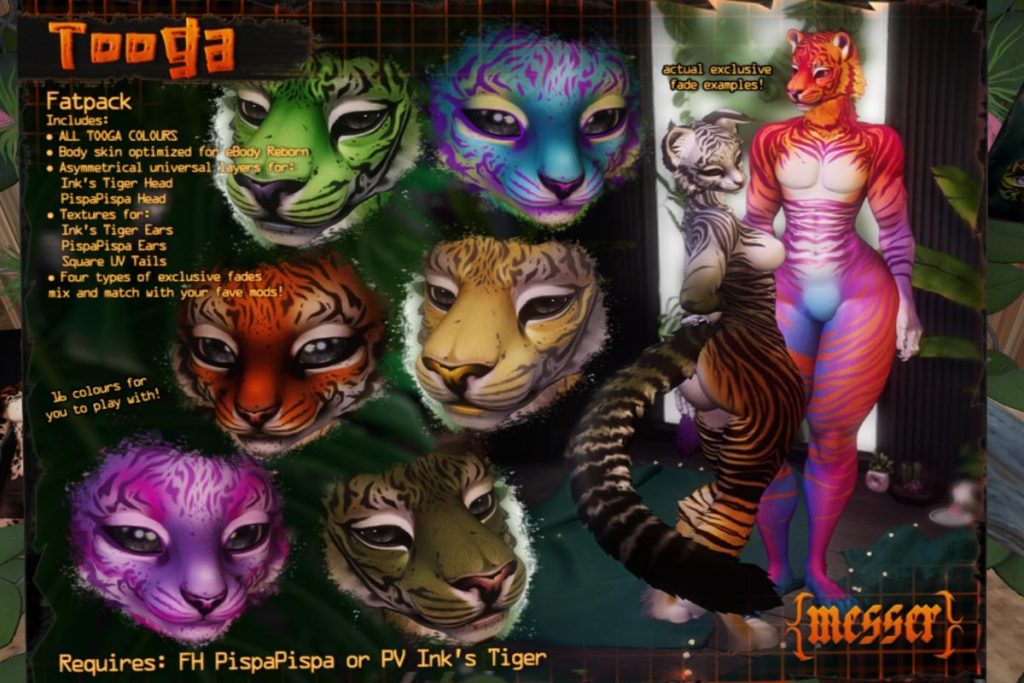 Tooga Modkit - BOM, L$700 each/L$7700 FP