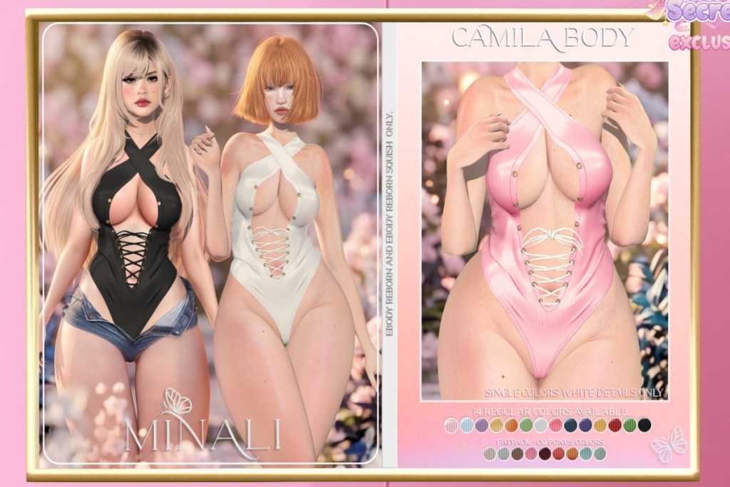 Camila Bodysuit - Reborn/+mods, L$239 each/L$1199 FP
