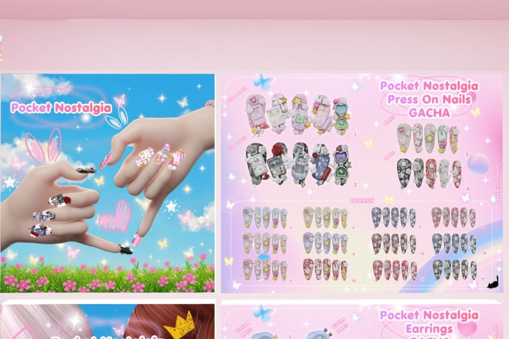 Pocket Nostalgia Press On Nails Gacha - Legacy/Reborn, L$75 per play