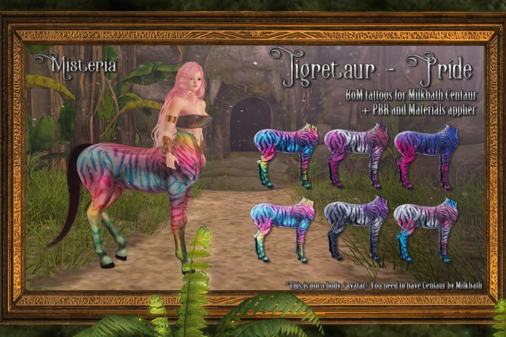 Tigretaur Pride Skin - Milkbath Centaur, L$350